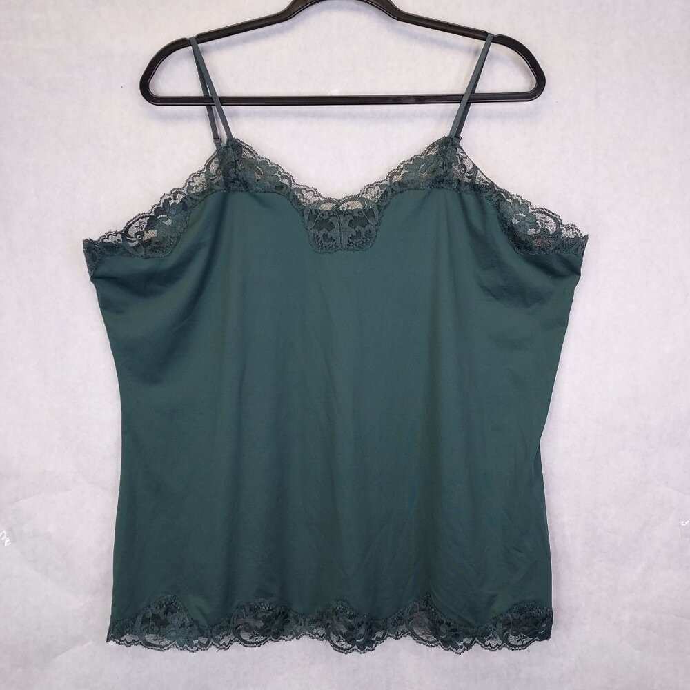 Ricki's Y2K Lace Trim Babydoll Camisole Tank Top XXL Stretch Fairy Dainty Preppy